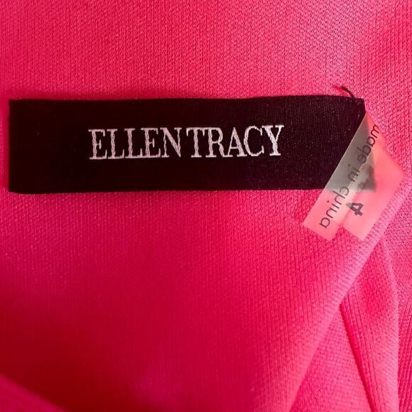 Ellen Tracy EUC Pink Beaded Fit & Flair with Pockets Size 4 - Picture 8 of 10